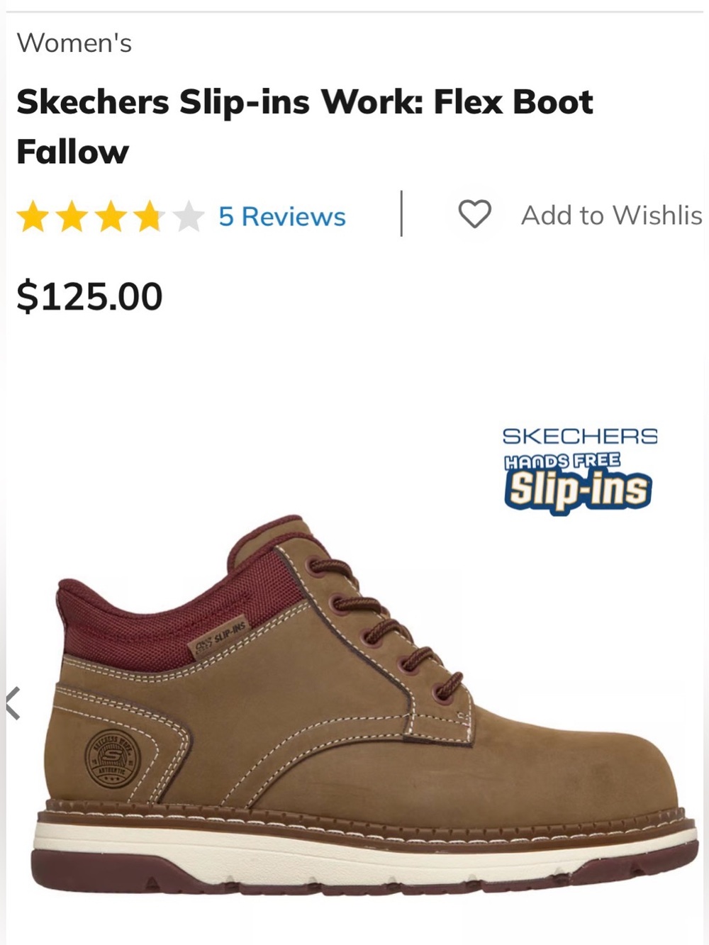 NEW IN BOX - Skechers Women's Slip-ins Work Flex Boot